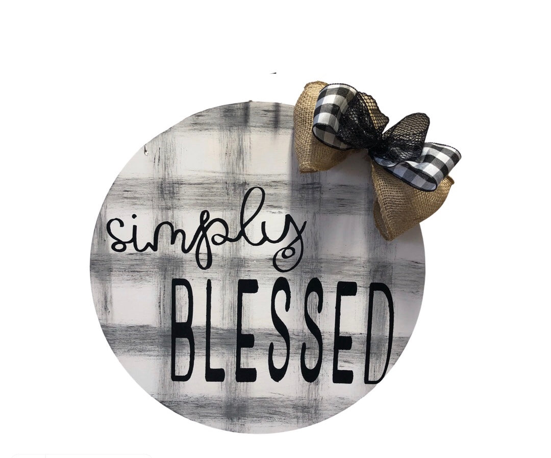 Simply Blessed - Door Hanger