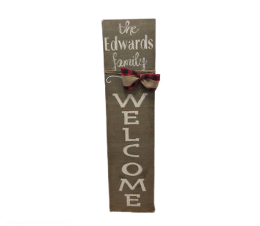 Welcome with Custom name - Door Sign