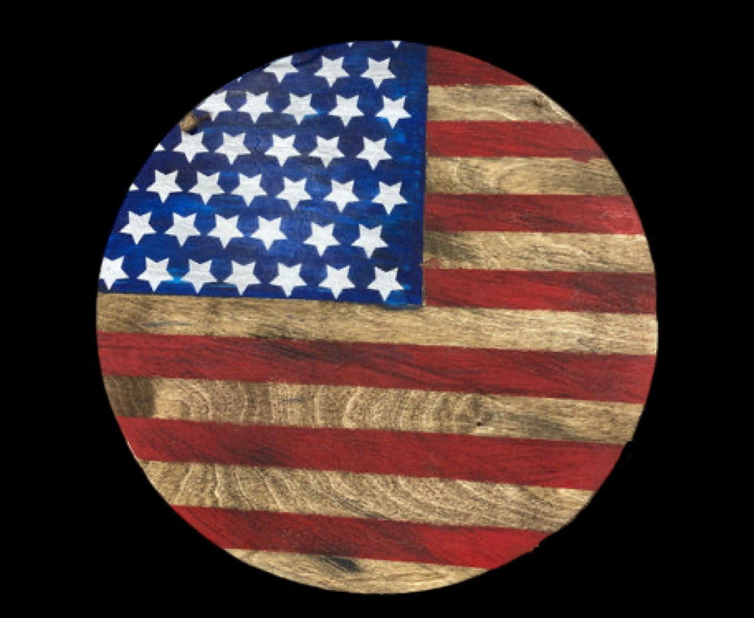 American flag - round door hanger