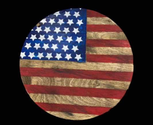 American flag - round door hanger