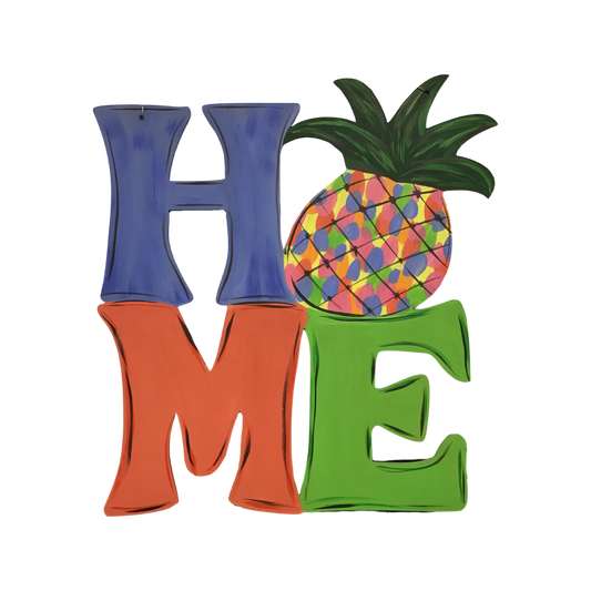 Home - Pineapple- Door Hanger